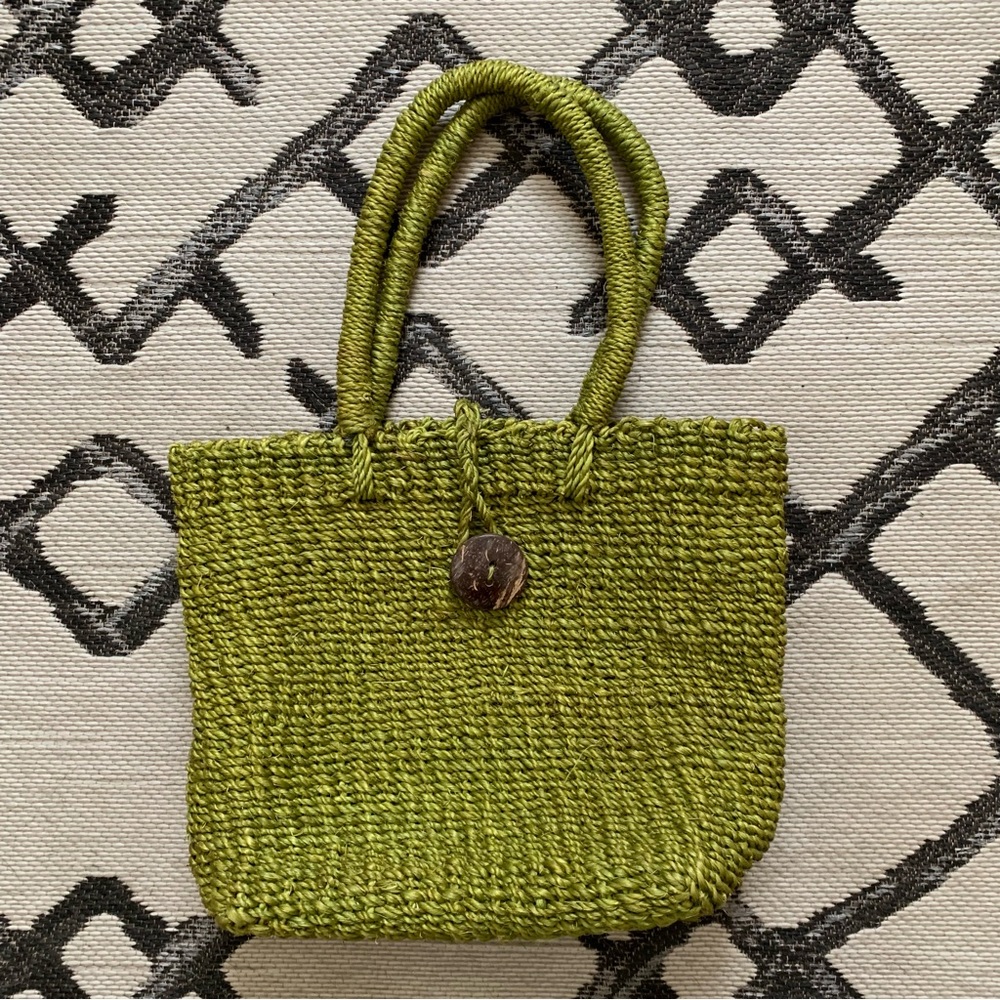 Green Raffia Handbag